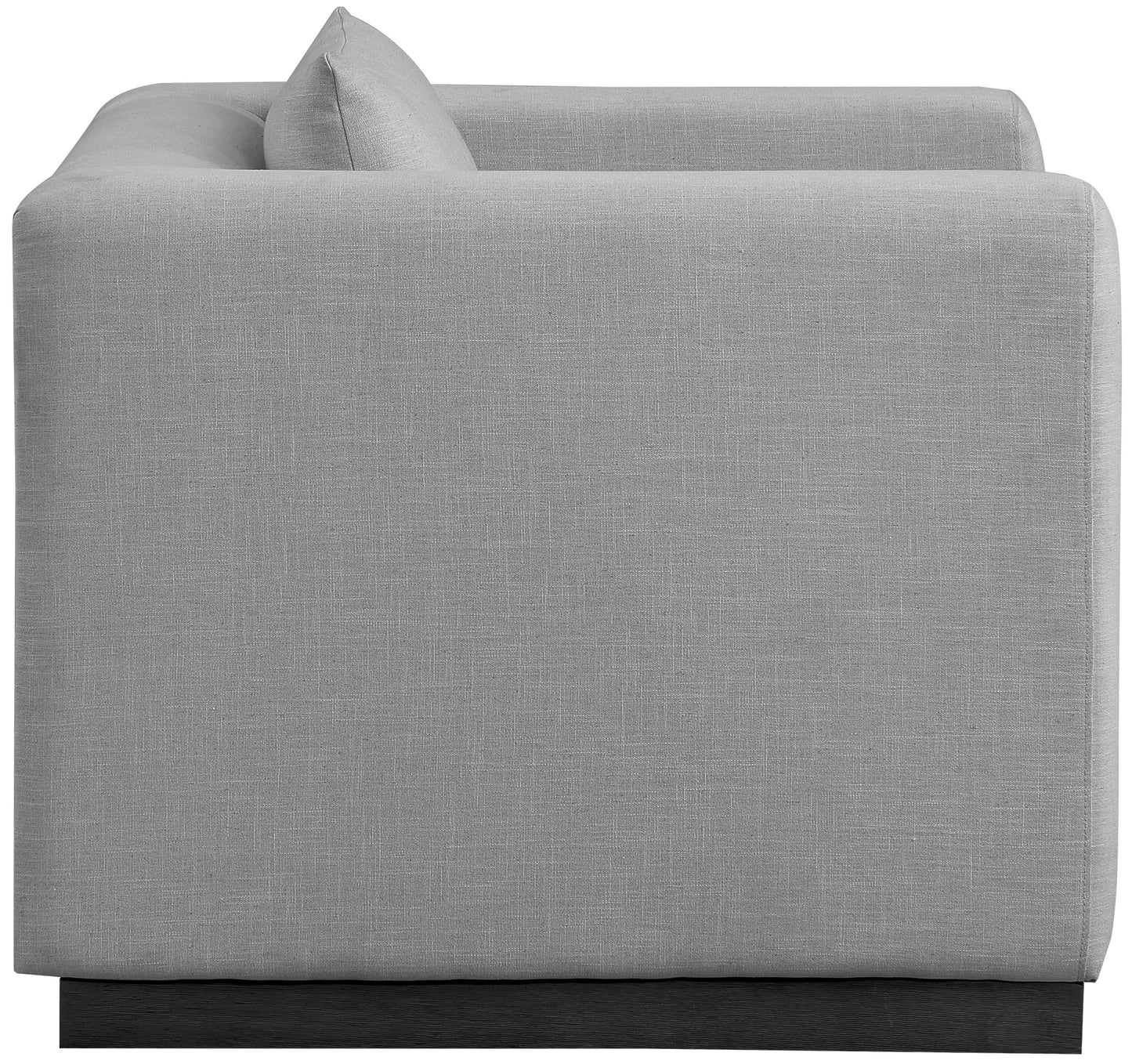 carly grey linen textured fabic chair c