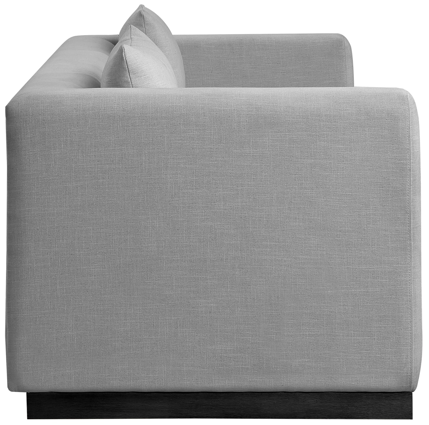 carly grey linen textured fabic sofa s