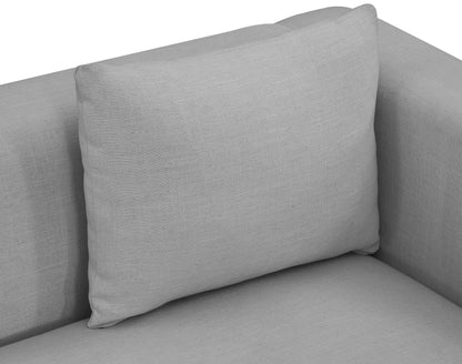 Carly Grey Linen Textured Fabic Sofa S