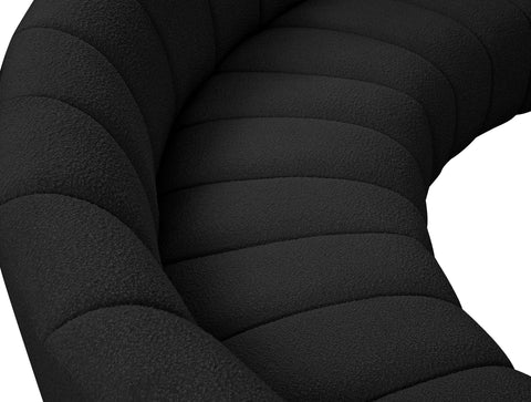 Calais Black Boucle Fabric 10pc. Modular Sectional PC