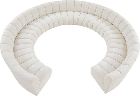 Calais Cream Boucle Fabric 11pc. Modular Sectional PC
