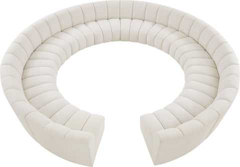 Calais Cream Boucle Fabric 12pc. Modular Sectional PC
