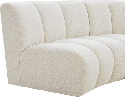 Calais Cream Boucle Fabric 2pc. Modular Sectional PC