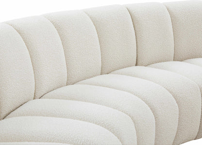 Calais Cream Boucle Fabric 2pc. Modular Sectional PC