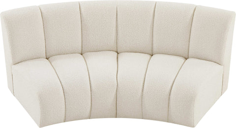 Calais Cream Boucle Fabric 2pc. Modular Sectional PC