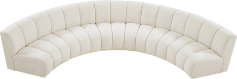Calais Cream Boucle Fabric 5pc. Modular Sectional PC