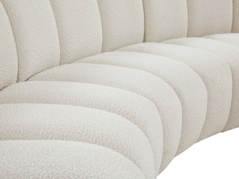 Calais Cream Boucle Fabric 5pc. Modular Sectional PC