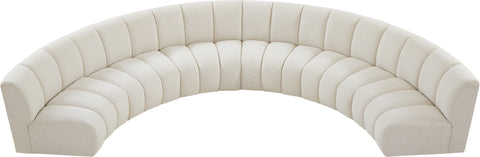 Calais Cream Boucle Fabric 6pc. Modular Sectional PC