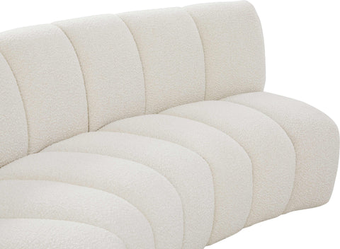 Calais Cream Boucle Fabric 6pc. Modular Sectional PC