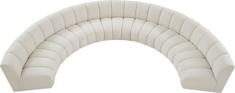 Calais Cream Boucle Fabric 7pc. Modular Sectional PC