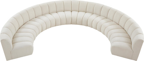 Calais Cream Boucle Fabric 8pc. Modular Sectional PC