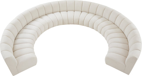 Calais Cream Boucle Fabric 9pc. Modular Sectional PC