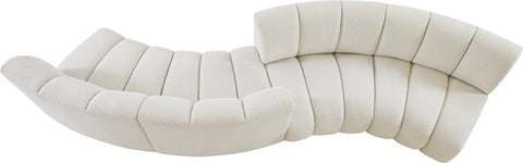 Calais Cream Boucle Fabric 4pc. Modular Sectional S4PC