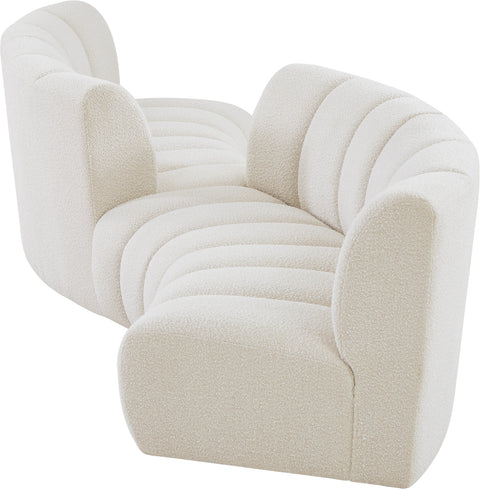 Calais Cream Boucle Fabric 4pc. Modular Sectional S4PC