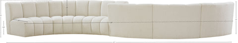 Calais Cream Boucle Fabric 6pc. Modular Sectional S6PC
