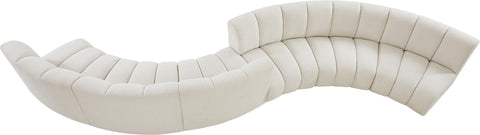 Calais Cream Boucle Fabric 6pc. Modular Sectional S6PC