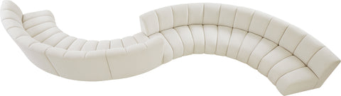 Calais Cream Boucle Fabric 8pc. Modular Sectional S8PC