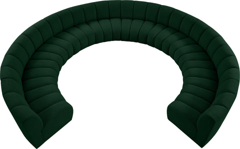 Calais Green Boucle Fabric 10pc. Modular Sectional PC