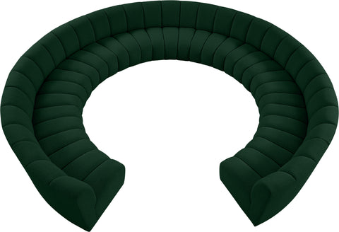 Calais Green Boucle Fabric 11pc. Modular Sectional PC