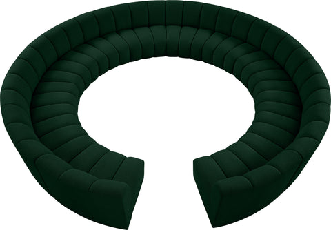 Calais Green Boucle Fabric 12pc. Modular Sectional PC