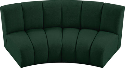 Calais Green Boucle Fabric 2pc. Modular Sectional PC