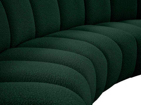 Calais Green Boucle Fabric 4pc. Modular Sectional PC