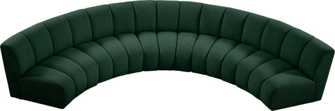 Calais Green Boucle Fabric 5pc. Modular Sectional PC