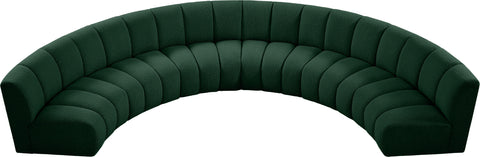 Calais Green Boucle Fabric 6pc. Modular Sectional PC
