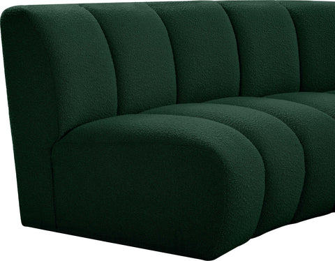 Calais Green Boucle Fabric 7pc. Modular Sectional PC