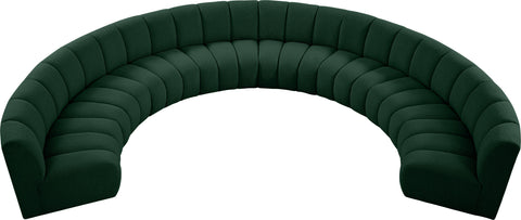 Calais Green Boucle Fabric 8pc. Modular Sectional PC