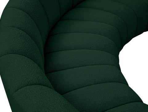 Calais Green Boucle Fabric 9pc. Modular Sectional PC