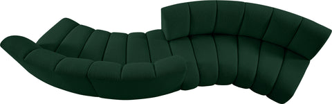 Calais Green Boucle Fabric 4pc. Modular Sectional S4PC
