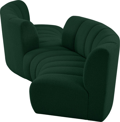 Calais Green Boucle Fabric 4pc. Modular Sectional S4PC