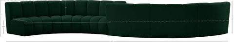 Calais Green Boucle Fabric 6pc. Modular Sectional S6PC