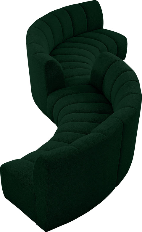 Calais Green Boucle Fabric 6pc. Modular Sectional S6PC