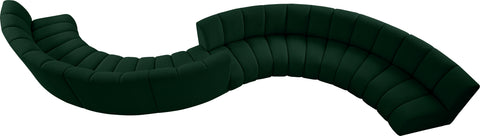 Calais Green Boucle Fabric 8pc. Modular Sectional S8PC
