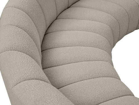 Calais Brown Boucle Fabric 7pc. Modular Sectional PC