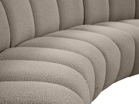 Calais Brown Boucle Fabric 6pc. Modular Sectional S6PC