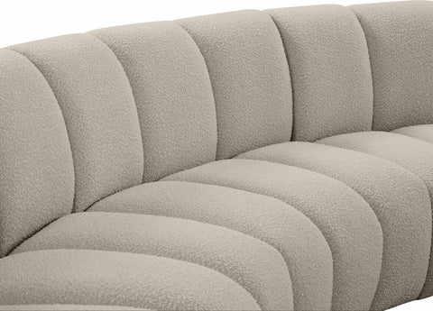 Calais Brown Boucle Fabric 8pc. Modular Sectional S8PC