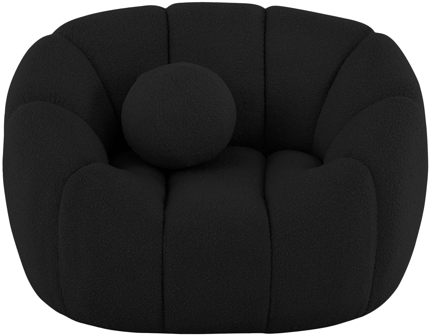 marcello black boucle fabric chair c