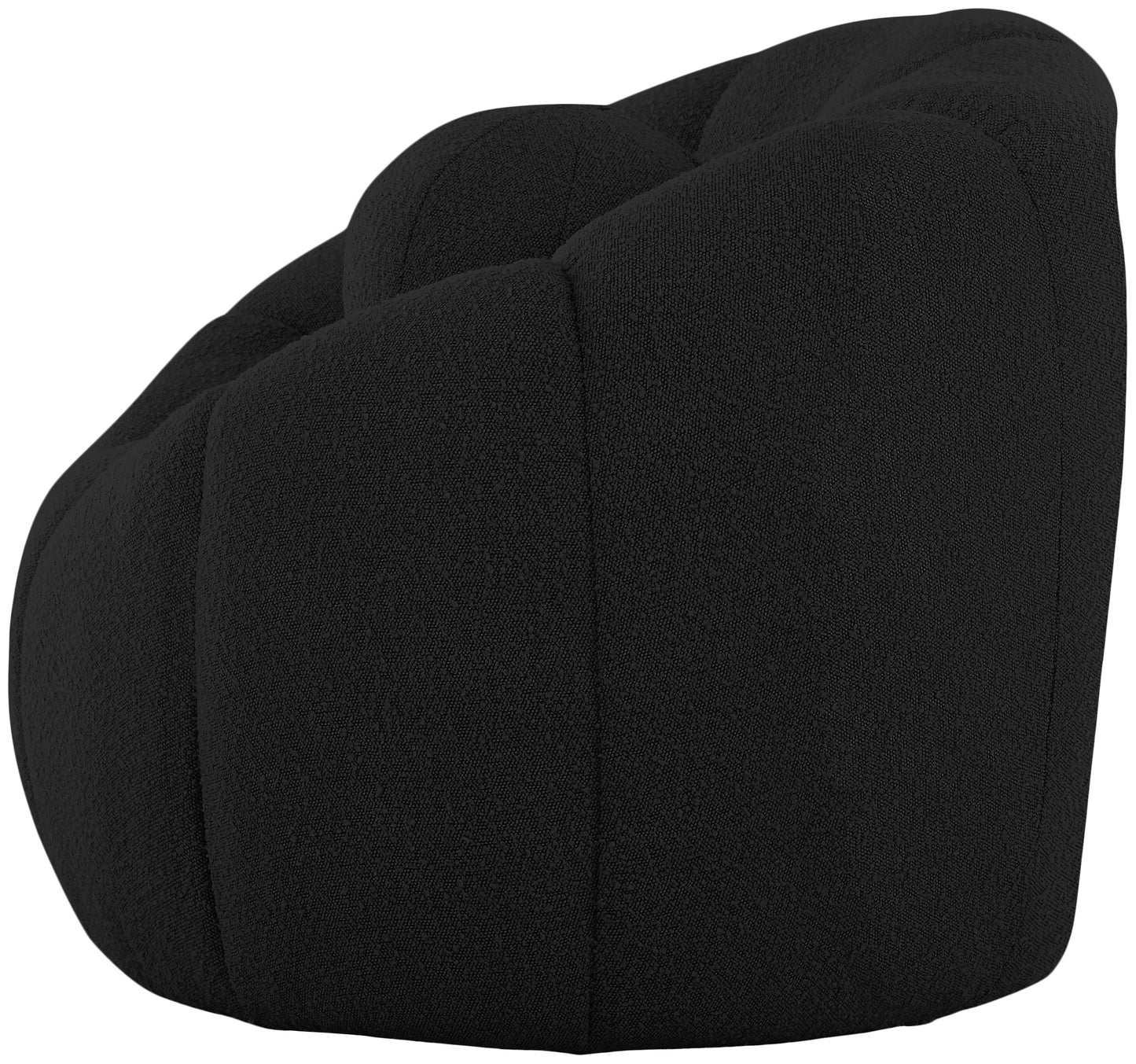 marcello black boucle fabric chair c