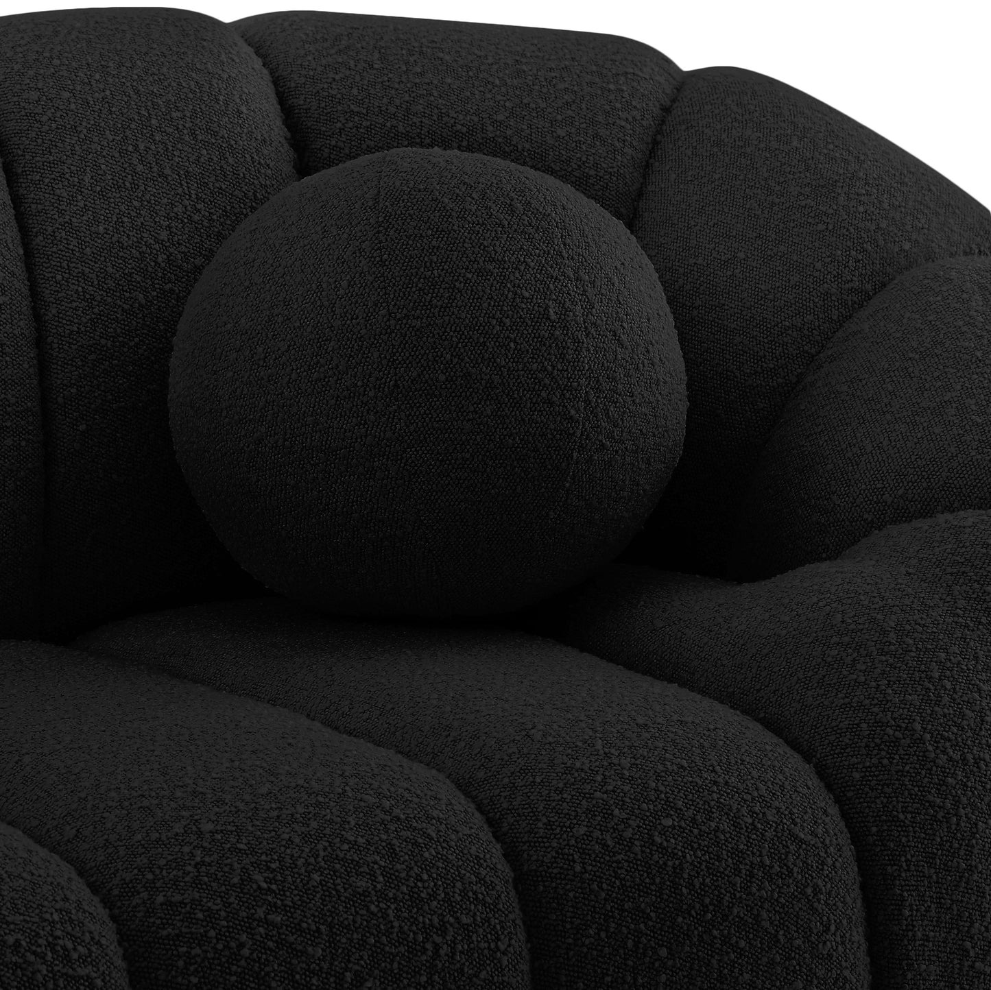 marcello black boucle fabric chair c