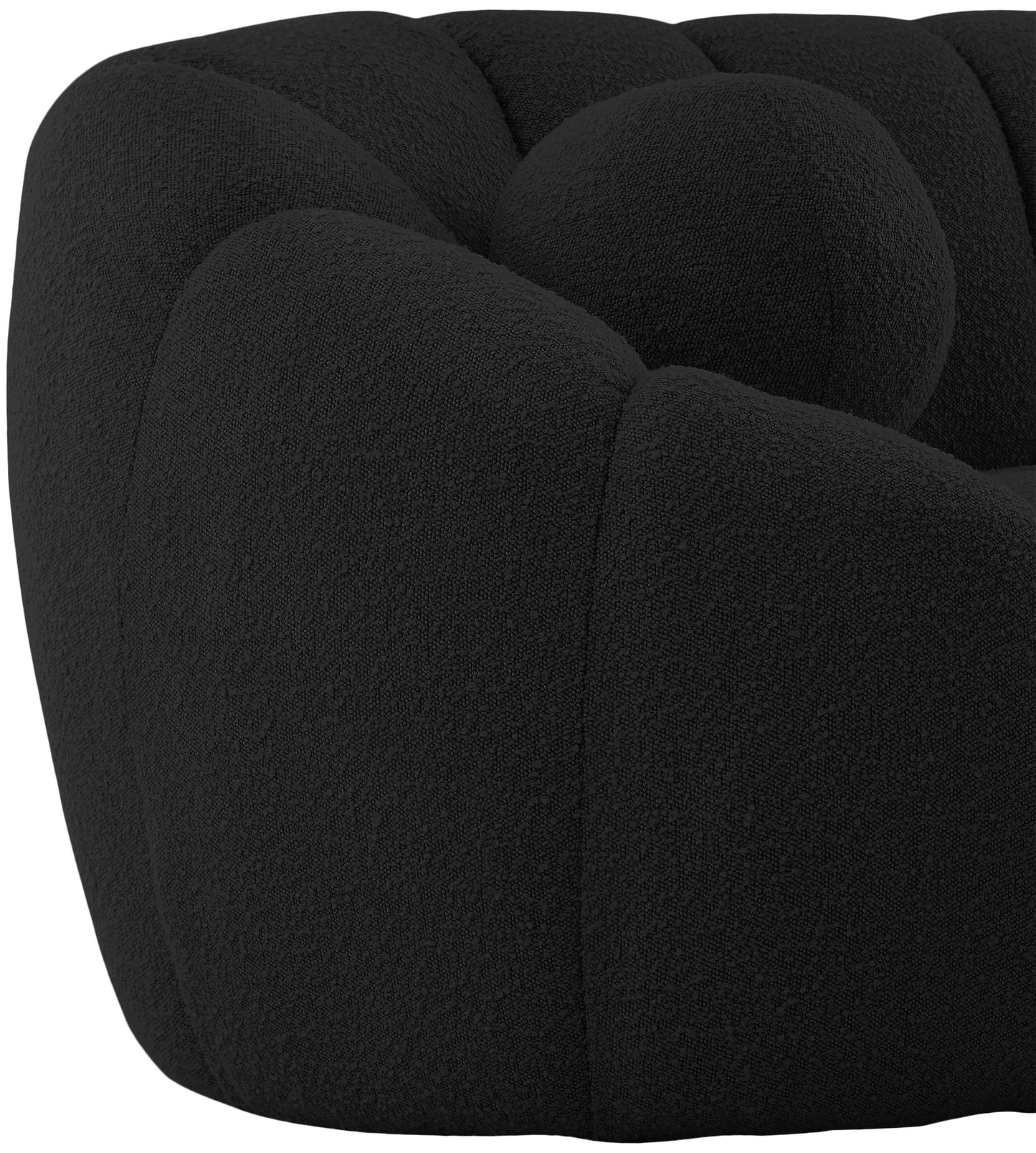 marcello black boucle fabric chair c