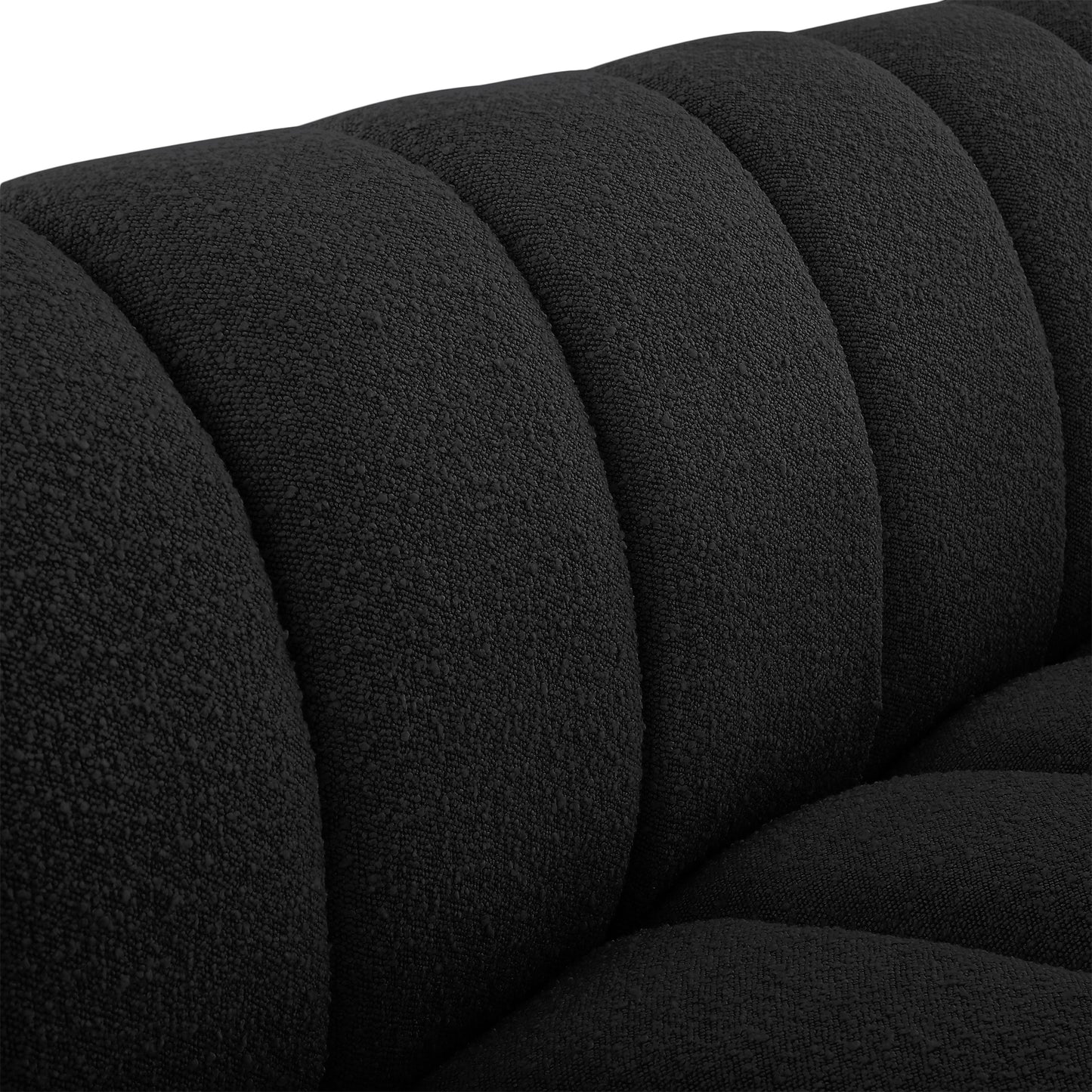 marcello black boucle fabric loveseat l