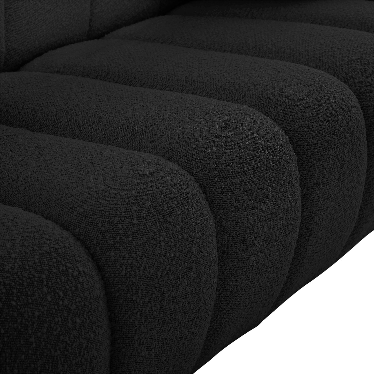 marcello black boucle fabric loveseat l