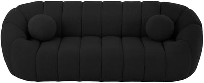 Marcello Black Boucle Fabric Sofa S