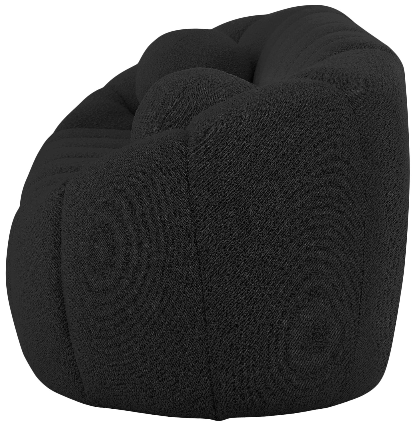 marcello black boucle fabric sofa s