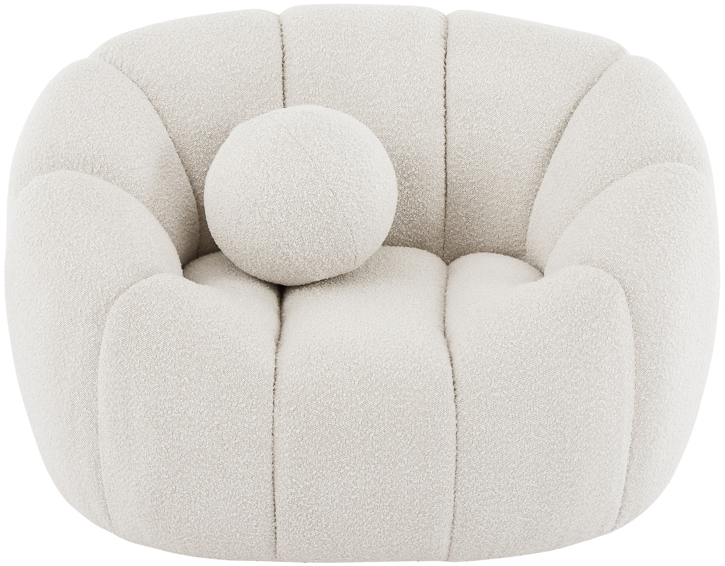 marcello cream boucle fabric chair c