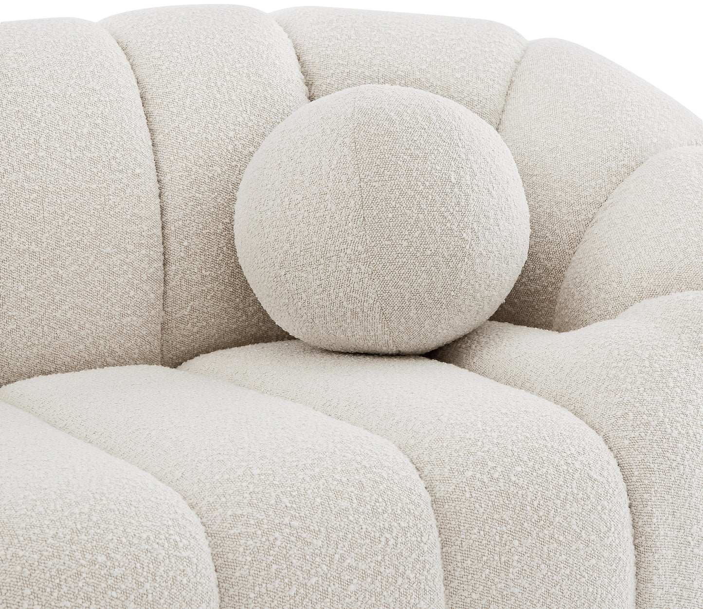 marcello cream boucle fabric loveseat l