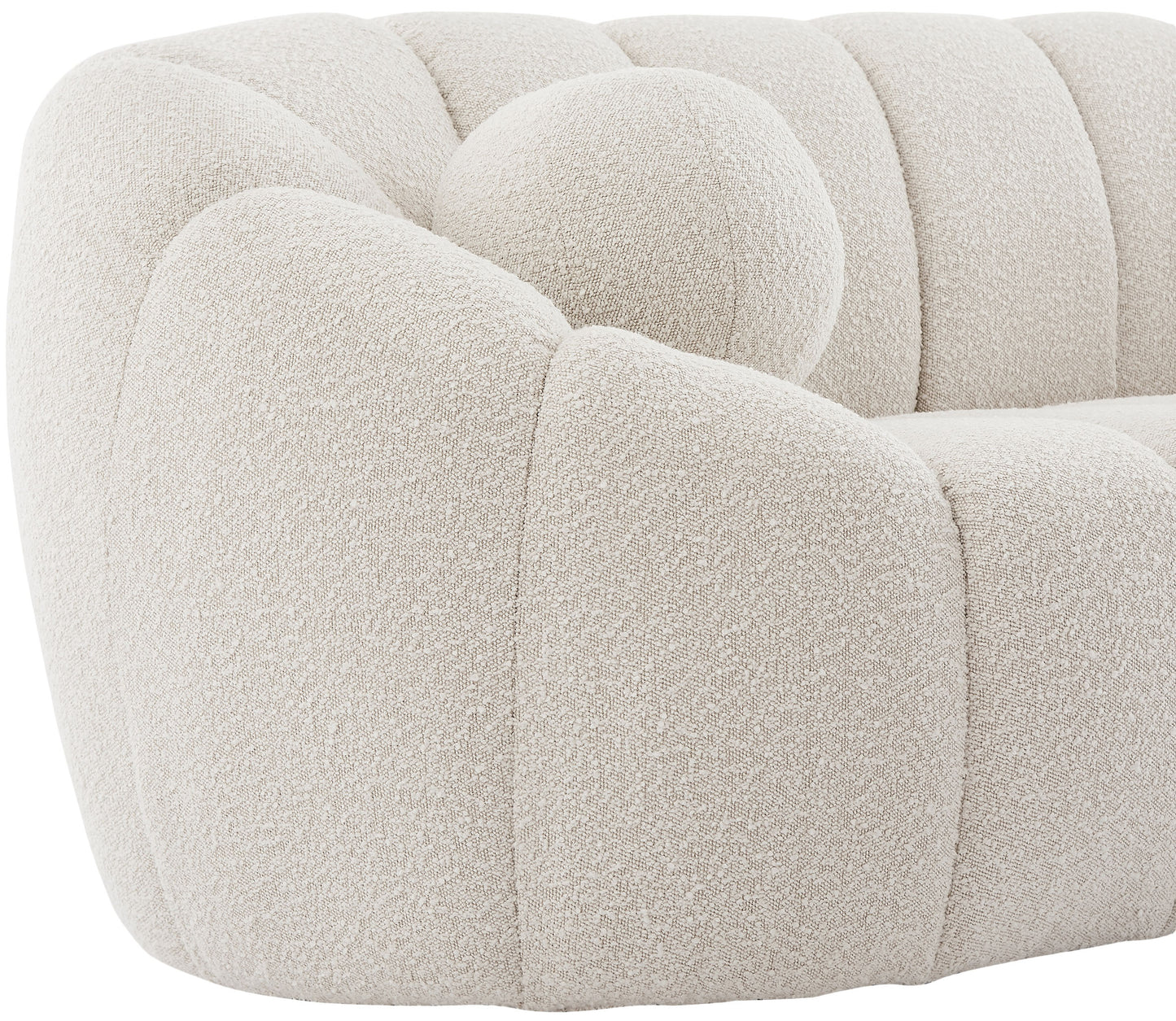 marcello cream boucle fabric loveseat l